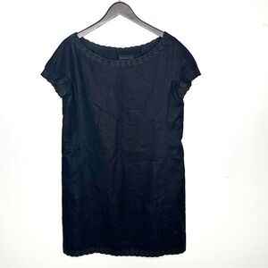 Vintage Derek Lam Linen Black Mini Dress